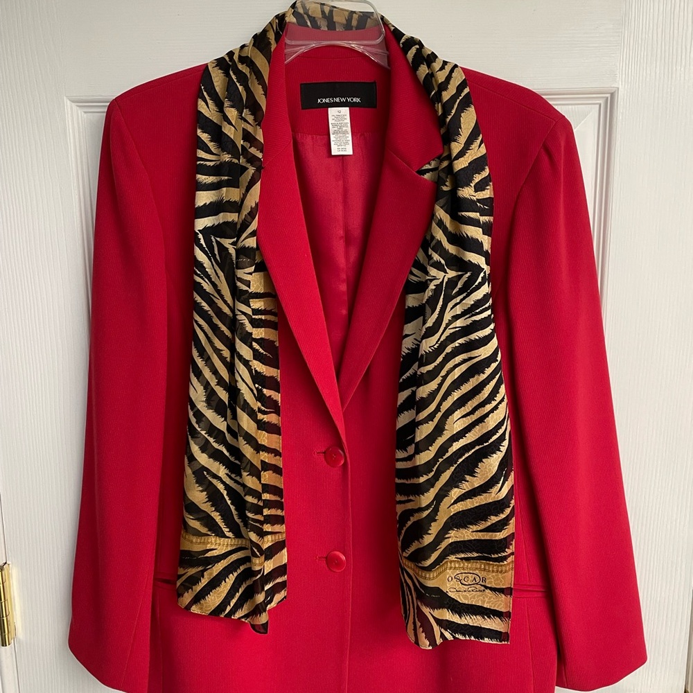 Oscar de la renta Animal print leopard zebra tiger  print scarf set of 3